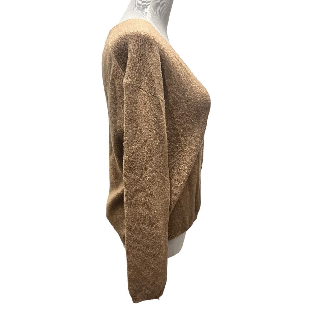 The Group Babaton Brown Tan Wool Cashmere Blend Cardigan Sweater SIZE Medium - Picture 3 of 6